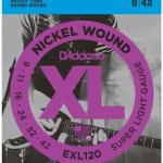 D'Addario EXL120 Nickel Wound Super-Light Electric Guitar Strings (9-42)