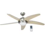 Satin Metal Ceiling Fan with Reversible Blades and Light - FCF007 Satin