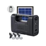 Solar Power Lighting System LED Light, 3 Light Bulbs, Solar Panel, Charges