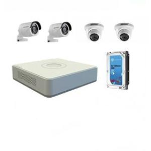 Hikvision 720p 4 Channel Turbo HD Kit with 1TB HDD DIY CCTV Kit