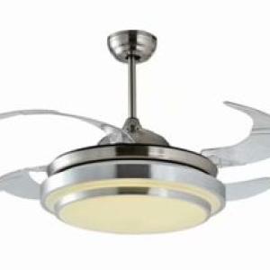 Hellotoday LED Fan Light F8605 Silver Color with Remote Control