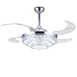 Remote Control Ultra Quiet Auto Folding Invisible Ceiling Fan 3 Tier Style
