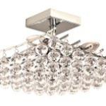 Polished Chrome Ceiling Fitting with Acrylic Crystals