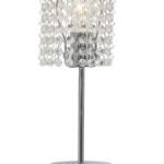 Bright Star Lighting - Polished Chrome Table Lamp With Clear Acrylic Crystals