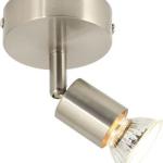 Bright Star Lighting - Single Satin and Polished Chrome Spotlight