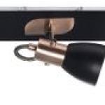 Bright Star Lighting - Three Black and Copper Spotlight On Rectangular Base