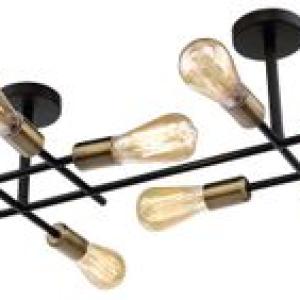 Black and Brass Chrome Ceiling Fitting