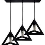 Mr Universal Lighting-Modern Pendant triple triangle black