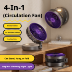 Multifunctional Folding USB Mini Fan with Night Light & Air Circulation