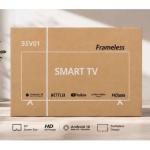 55 Inch Frameless Android Smart TV HD Netflix YouTube Prime Video