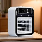 Rechargeable Portable Air Cooler, Dual Spray, 500 Ml Tank, 2 Speeds