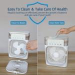 Portable Air Fan, Evaporative Air Cooler with 7 Colors LED Light