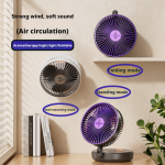 Multifunctional Folding USB Mini Fan with Night Light & Air Circulation