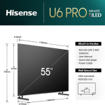 Hisense 55U6NPRO ULED Smart 4K LED TV with HDR10 /HDR10+ and Dolby Vision
