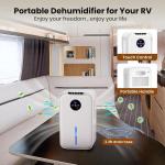 Small Dehumidifier 88oz with Drain Hose, Timer and Sleep Mode