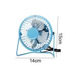 15cm 6 Inch Usb Metal Fan - Blue