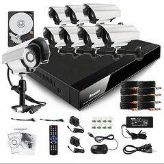 Complete 8 Channel CCTV D.I.Y Kit with 900TVL HD Day, Night Indoor & Outdoor Cameras - Includes 500GB HDD