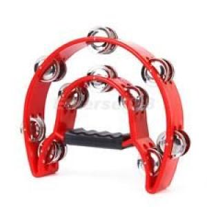 Dadi Double Halfmoon Tambourine Red