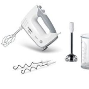 Bosch - Stick Blender Hand Mixer Set - White & Grey