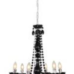 Eurolux - Octave Chandelier 6 Litre - Acrylic Black