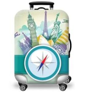 Iconix Printed Luggage Protector Cover - Monuments
