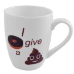 Emoji Oval Cone Mug - I don't give a Poop