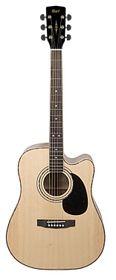Cort AD880CE NS Acoustic Electric Guitar - Dreadnought W/Bag - Natural Satin