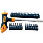 Tork Craft Screwdriver Bit & Socket Set 24 Piece T Bar