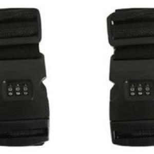 Luggage Straps.Bundle of 2 - Black