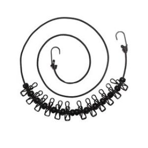 Travel Elastic Clothesline Camping Clothes Line-Black