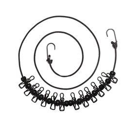 Travel Elastic Clothesline Camping Clothes Line-Black