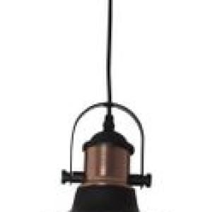 Bright Star Lighting - Metal Pendant with Cognac Colour Glass