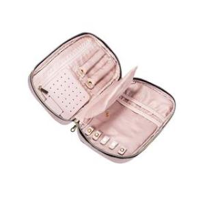 Travel Jewelry Storage Cases Earrings Necklaces Ring Organizer Bag-Pink
