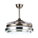 Remote Control Modern Double Aluminum Auto Folding Invisible Ceiling Fan
