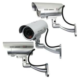 Camera Security Surveillance Dummy IR LED Camera - 3 Pack