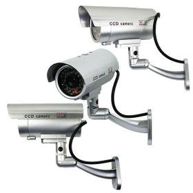 Camera Security Surveillance Dummy IR LED Camera - 3 Pack