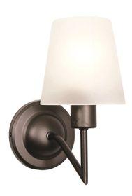 Charcoal Colour Up Facing Metal Wall Bracket with Frosted Glass