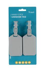 TravelQuip Luggage Tag Kit All Grey - 2 Piece