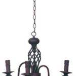 Wrought Iron Chandelier 3 Lights - Bright Star Lighting
