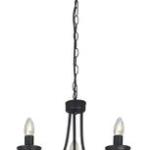 3 Light Simple Black Chandelier