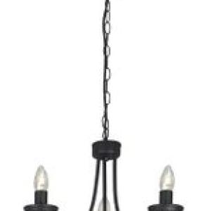 3 Light Simple Black Chandelier