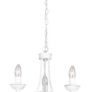 3 Light Simple Fossil White Chandelier