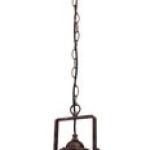 Bright Star Lighting Metal Pendant - Black/ Gold