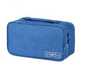 Unisex Toiletries Underwear Organiser Multipurpose Bag For Travel - Blue
