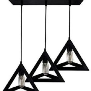 Mr Universal Lighting-Modern Pendant triple triangle black