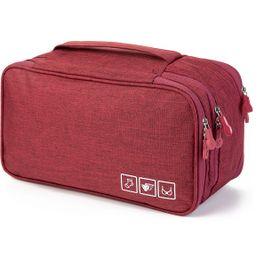 Unisex Toiletries Underwear Organiser Multipurpose Bag For Travel -Red
