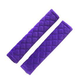2 Pieces Car Seat Belt Shoulder Guard Set - Purple
