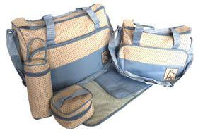 Baby Kingdom 5 Piece Diaper Bag Set - Light Blue