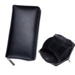 Leather RFID Blocking Credit Card Wallet - Black
