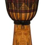 Toca 10" Origins Series Rope Tuned Wood Djembe - Tribal Mask